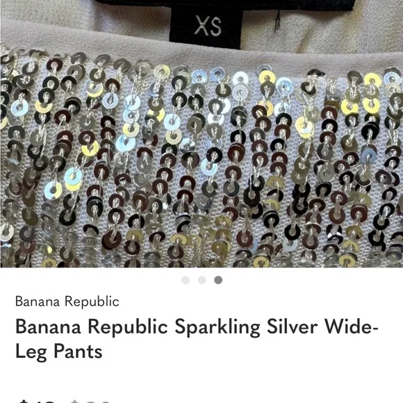 Banana Republic Champagne Sequin Wide Leg Pants - Picture 4 of 4